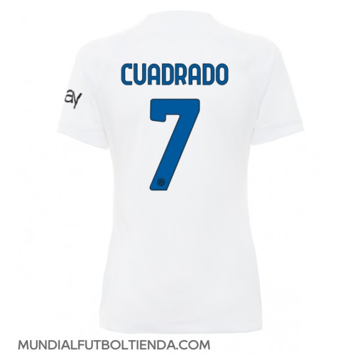 Camiseta Inter Milan Juan Cuadrado #7 Segunda Equipación Replica 2023-24 para mujer mangas cortas